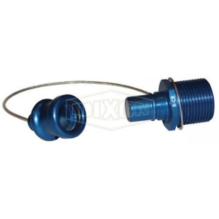 Dixon FloMAX R Series Coolant Receiver with Cap, 0.875-14 x 1.187-12 Nominal, MNPT x FNPT End Style, Alumi R-CR-C